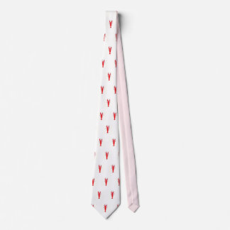 Men's silk crawfish tie, red, white tie