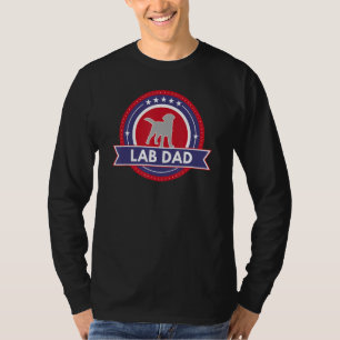 Mens Silver Lab Dad 4th of July Labrador Retriever T-Shirt