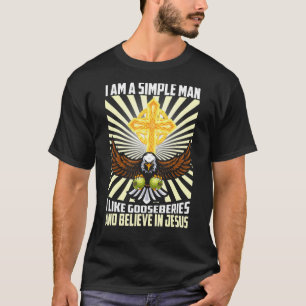Mens Simple Man Like Gooseberry And Believe In Jes T-Shirt