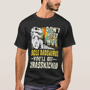Mens Single Dad Rex Saurus Papasaurus Dinosaurs Me T-Shirt