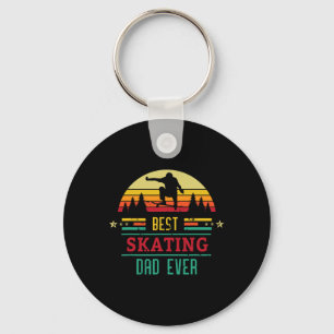 Mens Skateboard Skater Dads Vintage Retro Art- Ska Key Ring