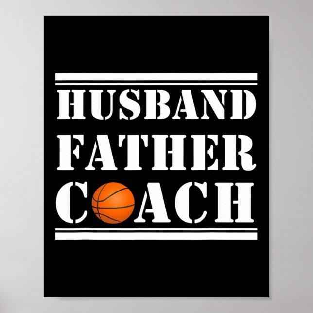 Mens Sketll Lover Dad Husnd Father Coach  Poster (Front)