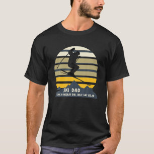 Mens Ski Dad Funny Winter Sport Skiing Ski Gift Fo T-Shirt