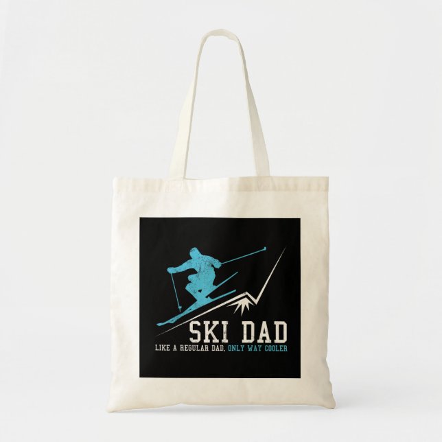 Mens Ski Dad Funny Winter Sports Skiing Father Gif Tote Bag (Front)