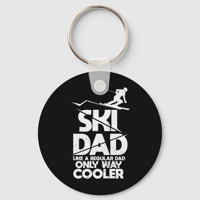 Mens Ski Dad Like A Regular Dad Only Way Cooler Sk Key Ring (Front)