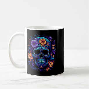 Mens Skull Day Of The Government Agencyd Floral Coffee Mug