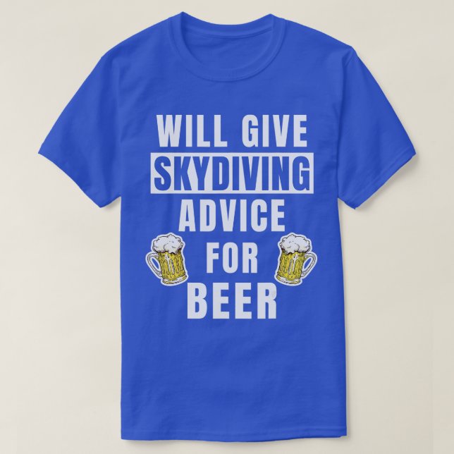 Mens Skydive Advice For Beer Skydiver Gear Funny S T-Shirt (Design Front)