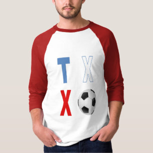 Men's Sleeve Raglan T-Shirt white red TEXAS  SPORT