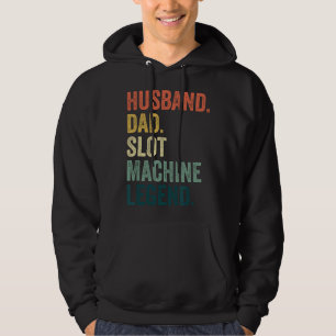Mens Slot Machine Funny Gambling Vintage Retro Cas Hoodie