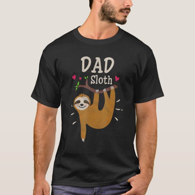Mens  Sloth Graphic Humour Zoo Animal  Dad T-Shirt (Front)