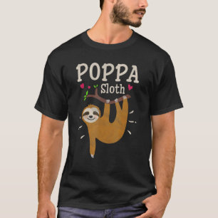 Mens   Sloth Graphic Humour Zoo Animal   Poppa T-Shirt