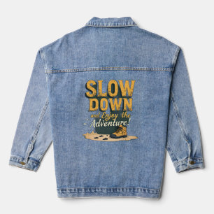 Men's - Slow Down and Enjoy the Adventure Denim Jacket