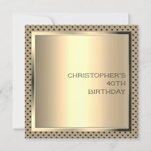 Men's Smart Birthday Party Contemporary Design Invitation