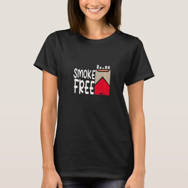 Mens Smoke Free  Quit Smoking Non Smoker Nicotine  T-Shirt (Front)