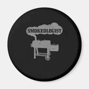 Mens Smokeologist BBQ Grilling Chef Smoker Funny B Magnet
