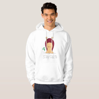 Mens snail graphic hoodie - Stay calm