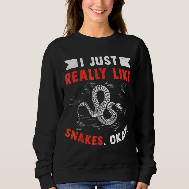 Men's Snake Pattern Reptile Snake Sweatshirt (Front)