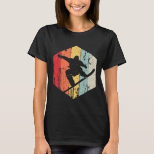Mens Snowboarding Retro Style Snowboarder T-Shirt
