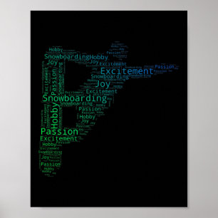 Men's Snowboarding Women's Snowboarder Snowboard  Poster