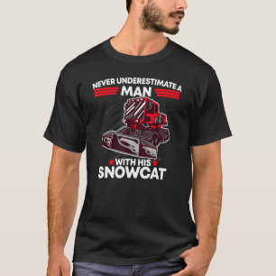 Mens Snowcat Man Dad Groomer Cool Winter Sport Us T-Shirt