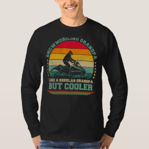 Mens Snowmobiling Vintage Snowmobiling Grandpa Fa T-Shirt