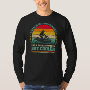 Mens Snowmobiling Vintage Snowmobiling Grandpa Fa T-Shirt