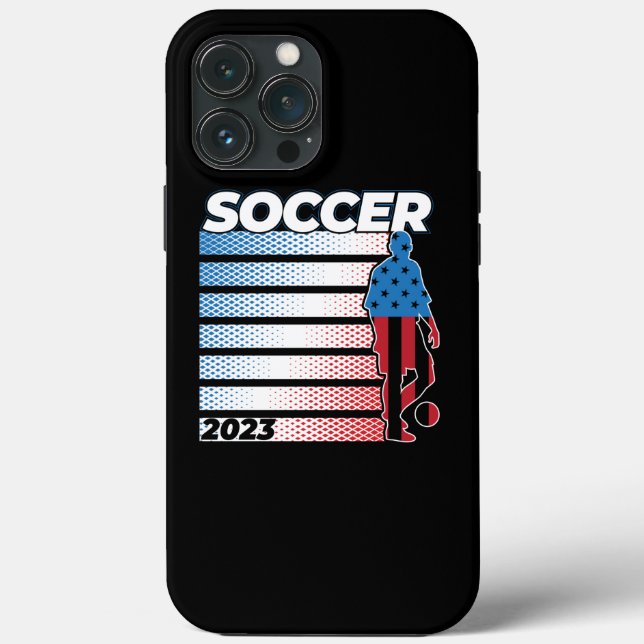 Mens Soccer Patriotic USA 2023 Case-Mate iPhone Case (Back)