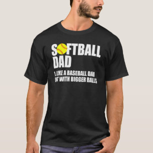 Mens Softball Dad Definition Father's Day T-Shirt