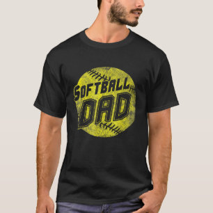 Mens Softball Dad Fastpitch Father's Day T-Shirt