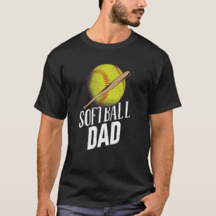 Mens Softball Dad Softball Player Softball 4 T-Shirt