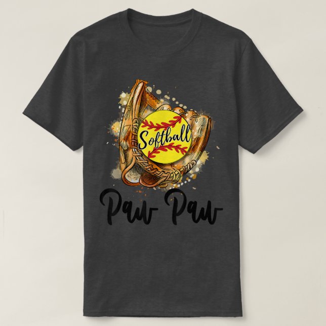 Mens Softball Paw Paw  T-Shirt (Design Front)