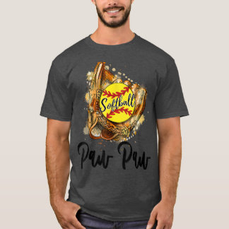 Mens Softball Paw Paw  T-Shirt