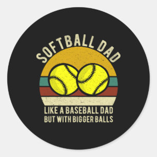 Mens Softll Dad Like A Sell But With Bigger Funny Classic Round Sticker