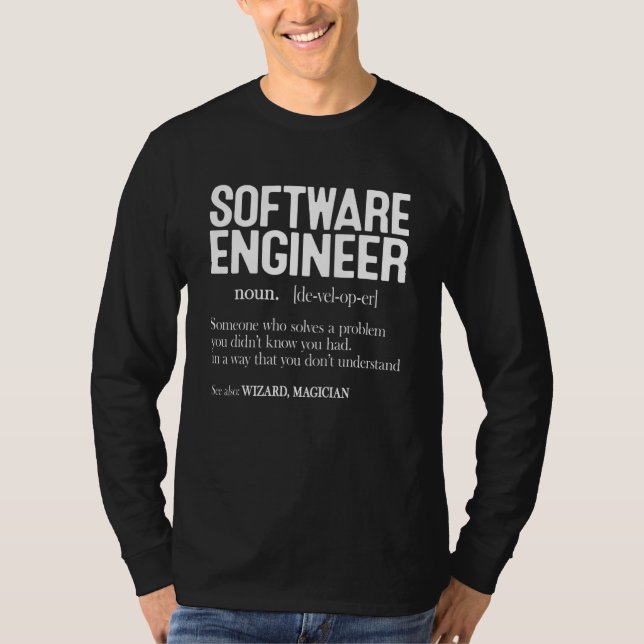 Mens Software Engineer Definition  Coder Definitio T-Shirt (Front)