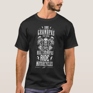 Mens Some Grandpas Play Bingo Real Grandpas Ride M T-Shirt