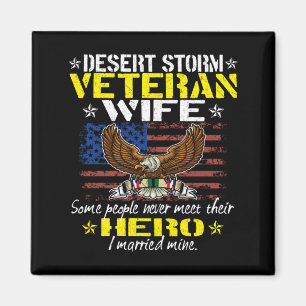 Mens Some People Meet Hero Desert Storm Veteran Magnet