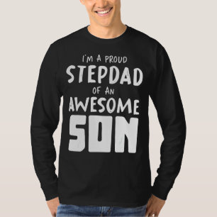 Mens Son Bonus Dad Proud Stepfather Daddy Fathers  T-Shirt