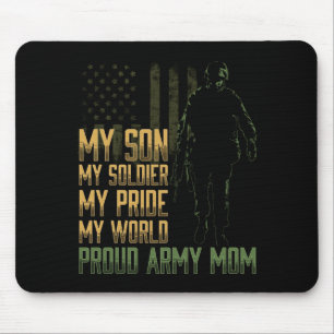 Mens Son Soldier Proud Army Mum Military Mother Mouse Pad