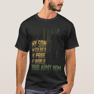 Mens Son Soldier Proud Army Mum Military Mother T-Shirt