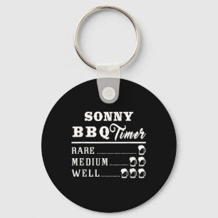 Mens Sonny Bbq Timer Beer Drinking Funny Grilling  Key Ring