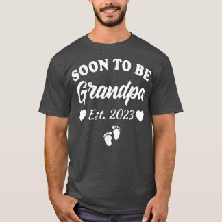 Mens Soon To Be Grandpa 2023 Pregnancy Announcemen T-Shirt