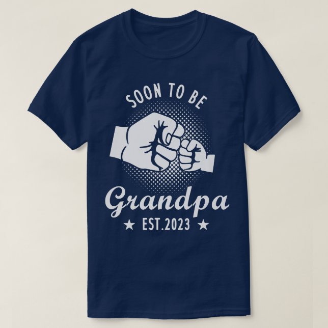 Mens Soon To Be Grandpa Est 2023, Grandp Pregnancy T-Shirt (Design Front)