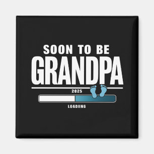 Mens Soon To Be Grandpa EST. 2025 New Grandpa  Magnet