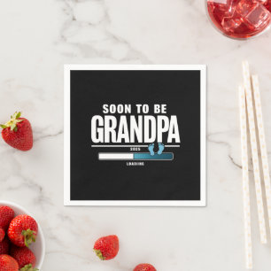 Mens Soon To Be Grandpa EST. 2025 New Grandpa Napkin
