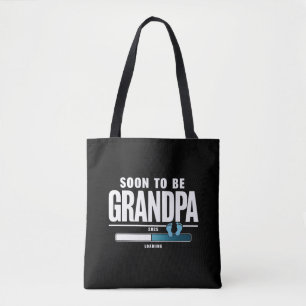 Mens Soon To Be Grandpa EST. 2025 New Grandpa Tote Bag