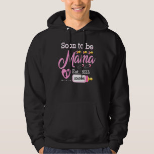 Mens Soon To Be Mama 2023 First Time Mum Pregnancy Hoodie