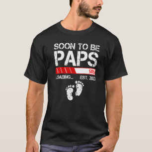 Mens Soon To Be Paps Est 2023 For Men New Papa N T-Shirt
