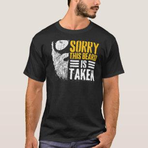 Mens Sorry This Beard Is Taken Funny Vintage Beard T-Shirt
