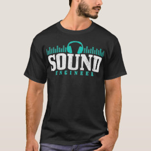 Mens Sound Engineer Headphones Audio Sound Guy Tec T-Shirt