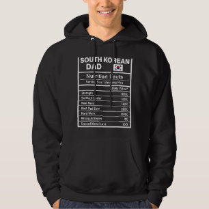 Mens South Korean Dad Nutrition Facts Father's Day Hoodie